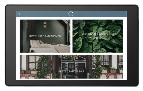 Designbeispiel SuitePad für Ferienhotels in den Bergen
