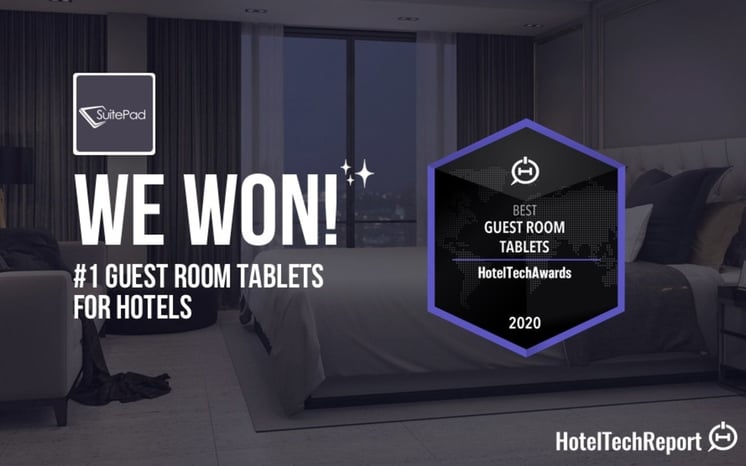 SuitePad have won the 2020 Best Guest Room Tablet award at the HotelTechAwards