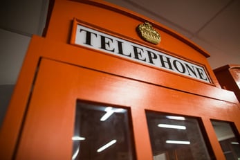 An old telephone booth in the hotel