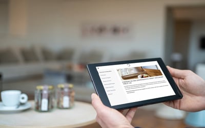 Roomservice Informationen auf einem SuitePad Tablet