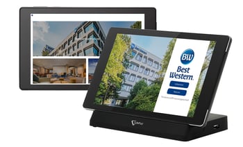 SuitePad Tablets mit der Installation vom Best Western Hotel Arabellapark München