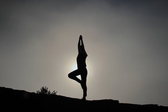 Yoga pose silhouette 